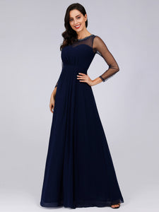 See Though Evening Dresses with Long Sleeve EZ