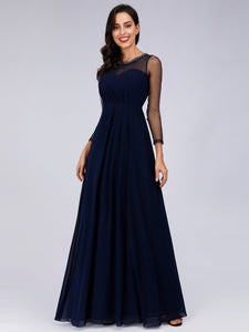 See Though Evening Dresses with Long Sleeve EZ