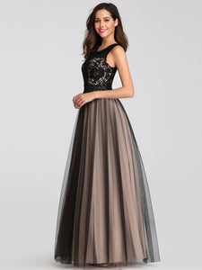 Maxi Long Prom Dresses with Mesh EZ