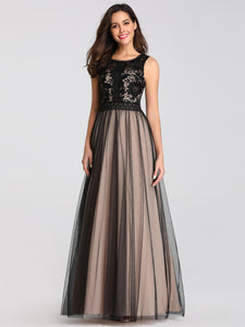 Maxi Long Prom Dresses with Mesh EZ