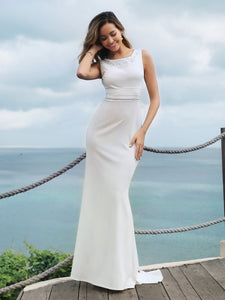 Clsic Fishtail Wedding Dresses Without Sleeve EZ