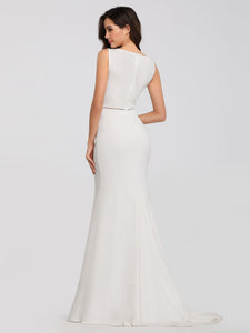 Clsic Fishtail Wedding Dresses Without Sleeve EZ