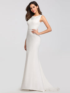 Clsic Fishtail Wedding Dresses Without Sleeve EZ