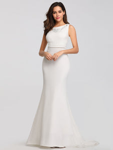 Clsic Fishtail Wedding Dresses Without Sleeve EZ