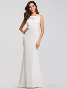 Clsic Fishtail Wedding Dresses Without Sleeve EZ