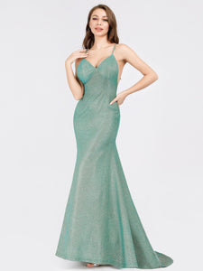 Backless Mermaid Maxi Dress