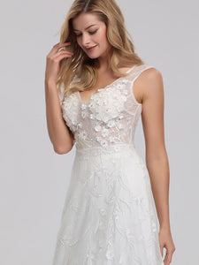 Floral Lace Print Wedding Dresses for  EZ