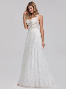 Floral Lace Print Wedding Dresses for  EZ