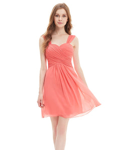 Ruffles Padded Chiffon Bridesmaid Dress HE