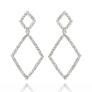 Silver Diamond Earrings