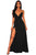 Sexy Straps Ruffles Slit Wrap Evening Dress