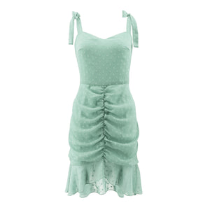 Straps Knot Ruched Mermaid Party Dress