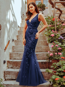 Sequin Classic Fishtail Evening Dress