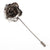 Metallic Silver Rose Lapel Pin