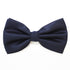 Navy Satin Embossed Bow Tie