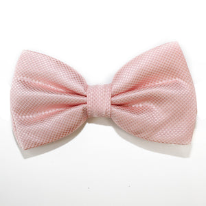 Peach Satin Embossed Bow Tie