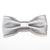 Silver Leather Bow Tie